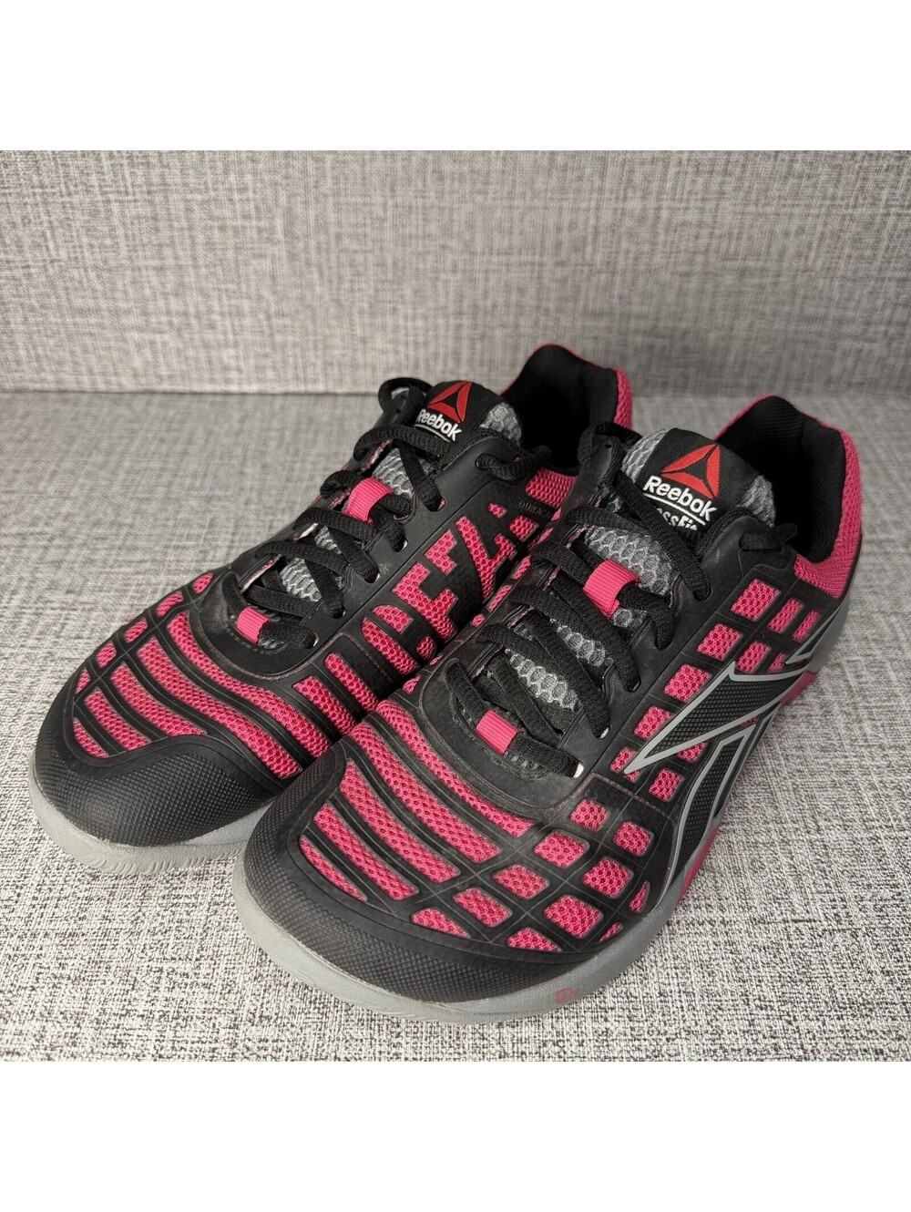 Reebok Shoes Womens Size 7.5 Pink Black CF74 CrossFit Training Sneakers